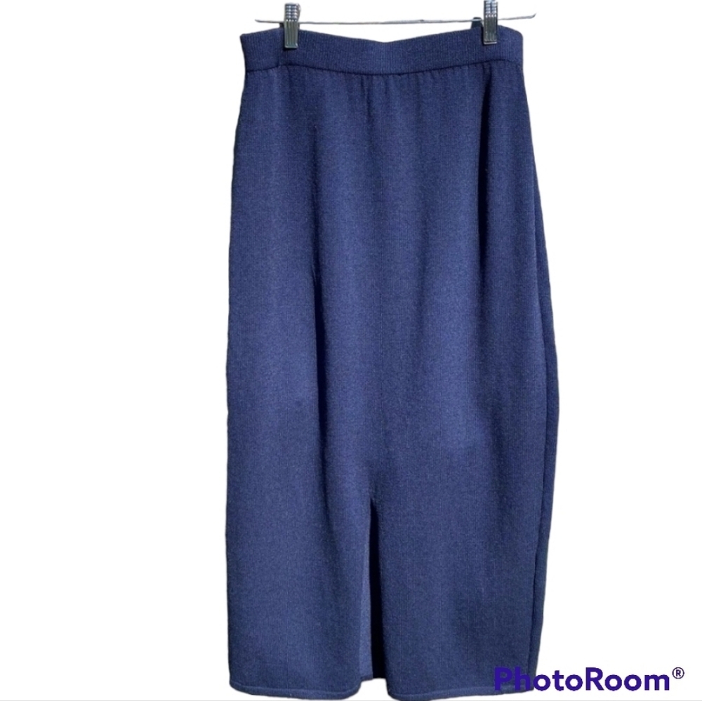 ST. JOHN BASICS Black Maxi Skirt Size 8 - Picture 3 of 4